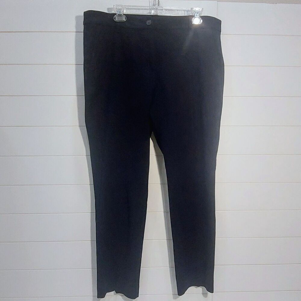 Talbots Women's 16 Curvy Ankle Pants Navy Stretch Chino Minimalist Business